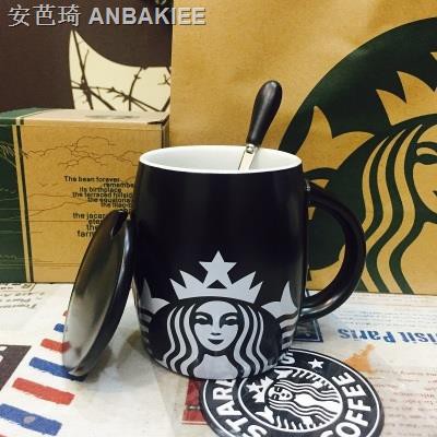 Ly Sứ Uống Cà Phê Cỡ Lớn Có Nắp Đậy In Hình Nàng Tiên Cá Starbucks Độc Đáo