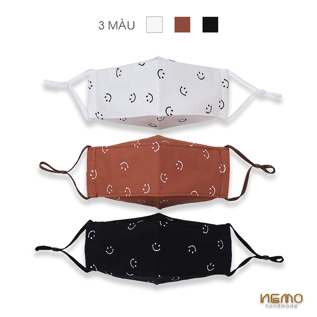 Khẩu Trang Vải 4D Nemo Handmade Vải Oxford dày dặn, Có Đủ Size Cho Người Lớn Và Em Bé - KTMC