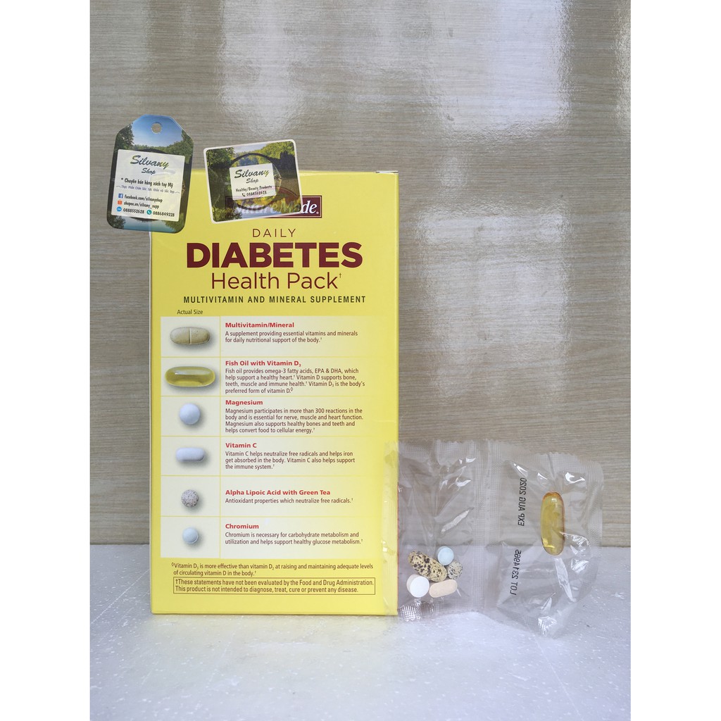 [Sale - Date 07/2021] Diabetes Health Pack Nature Made - 60 Gói