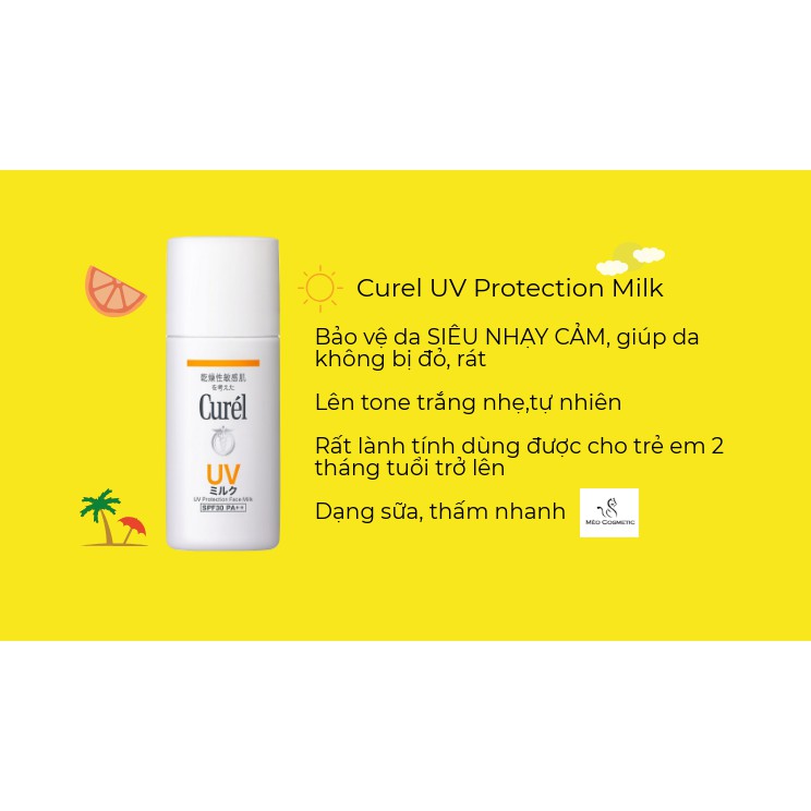 Kem Chống Nắng Curel Dạng Milk SPF 30