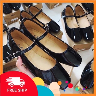 Giày búp bê - Giày bệt Mery da trơn quai ngang basic