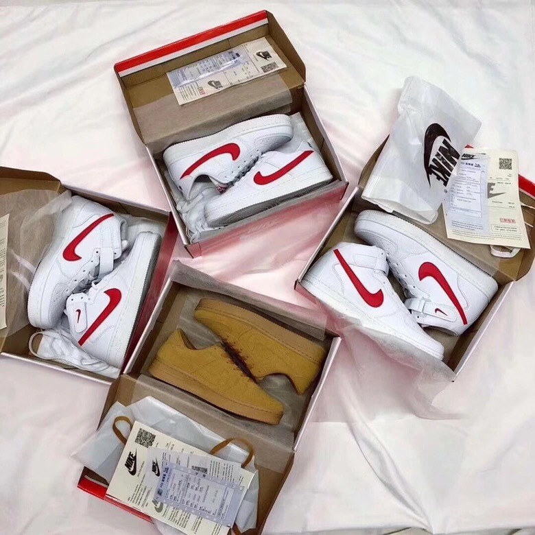 Giày thể thao Air Force 1 màu đen thời trang năng động cho nam nữ