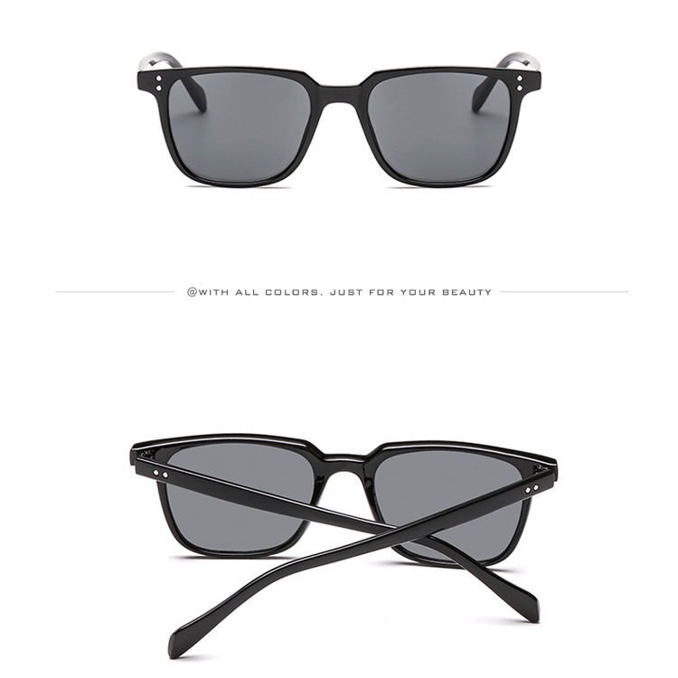 Kính râm vuông đen lái xe UV400 thời trang dành cho nam