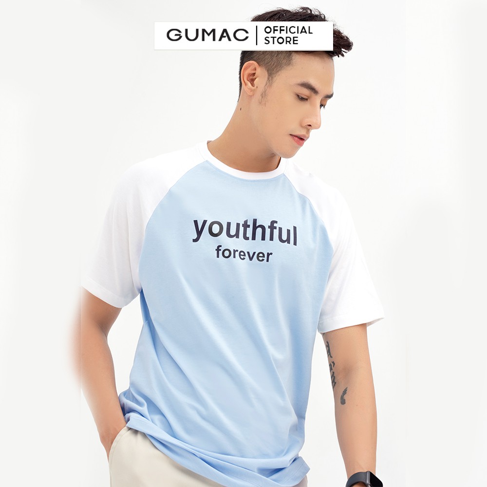 Áo thun nam tay raglan GUMAC tay ngắn cổ tròn nhiều màu ATNB590 | BigBuy360 - bigbuy360.vn