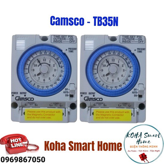 Camsco - TB35N ( 2 bộ ) công tắc thời gian - Tặng 2 pin