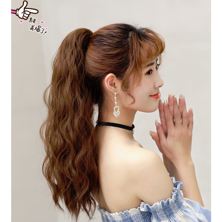 [Mã BMBAU50 giảm 7% đơn 99K] Tóc Cột Ngoạm Đuôi Giả Xù Mì WINA Dài Ngang Vai 40cm TCXM-01