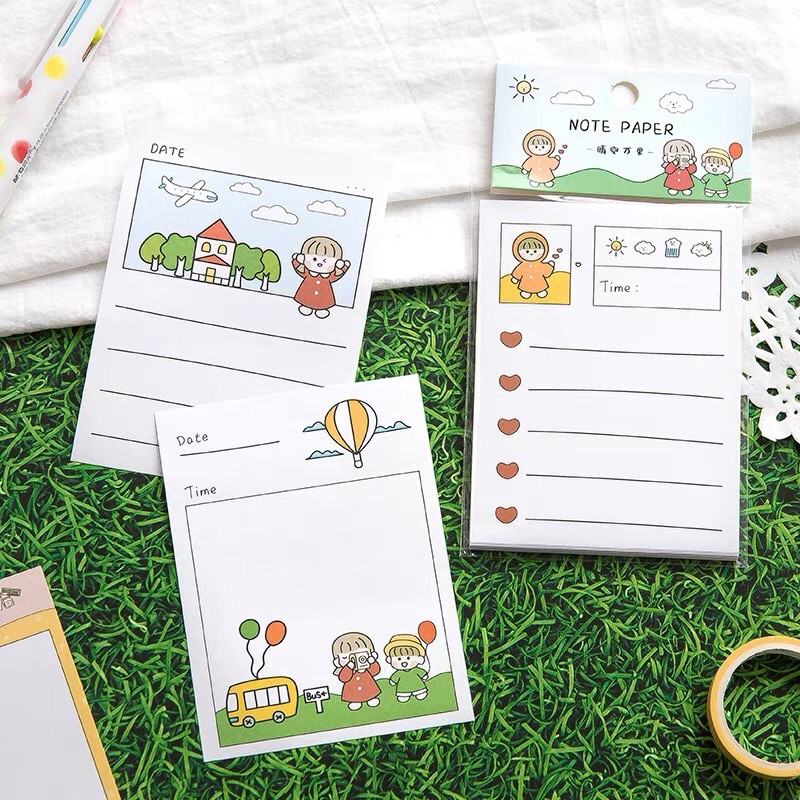 Tập 30 tấm giấy ghi chú giấy nhớ cuộc sống tươi đẹp