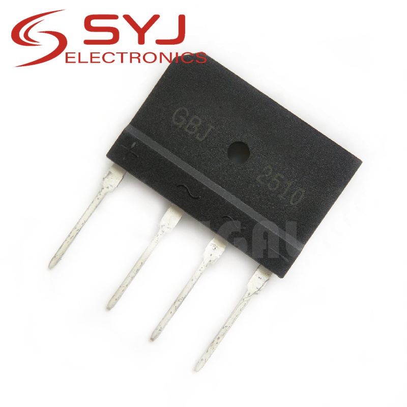 Bộ 5 Linh Kiện Điện Tử GBJ2510 2510 ZIP-4 1000V 25A Hàng Mới Chính Hãng