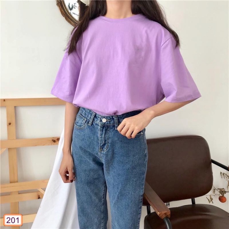 Áo Thun Tay Lỡ Trơn Basic Unisex Nam Nữ , chất liệu phông cotton cao cấp, thoáng mát oversize - TTL01 | WebRaoVat - webraovat.net.vn