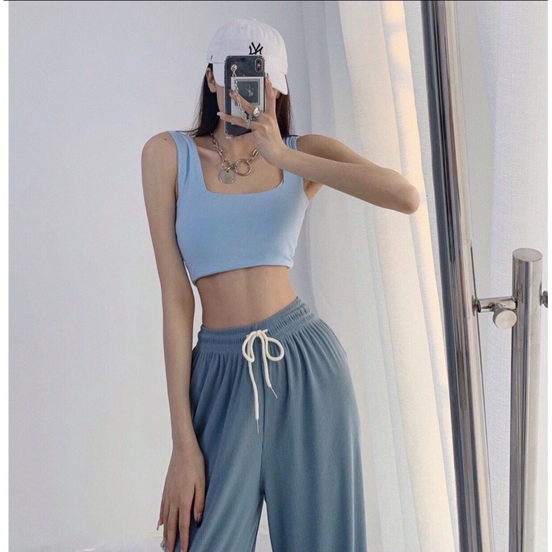 Quần thun tăm có dây rút điều chỉnh cực hot trend freesize 45-65kg