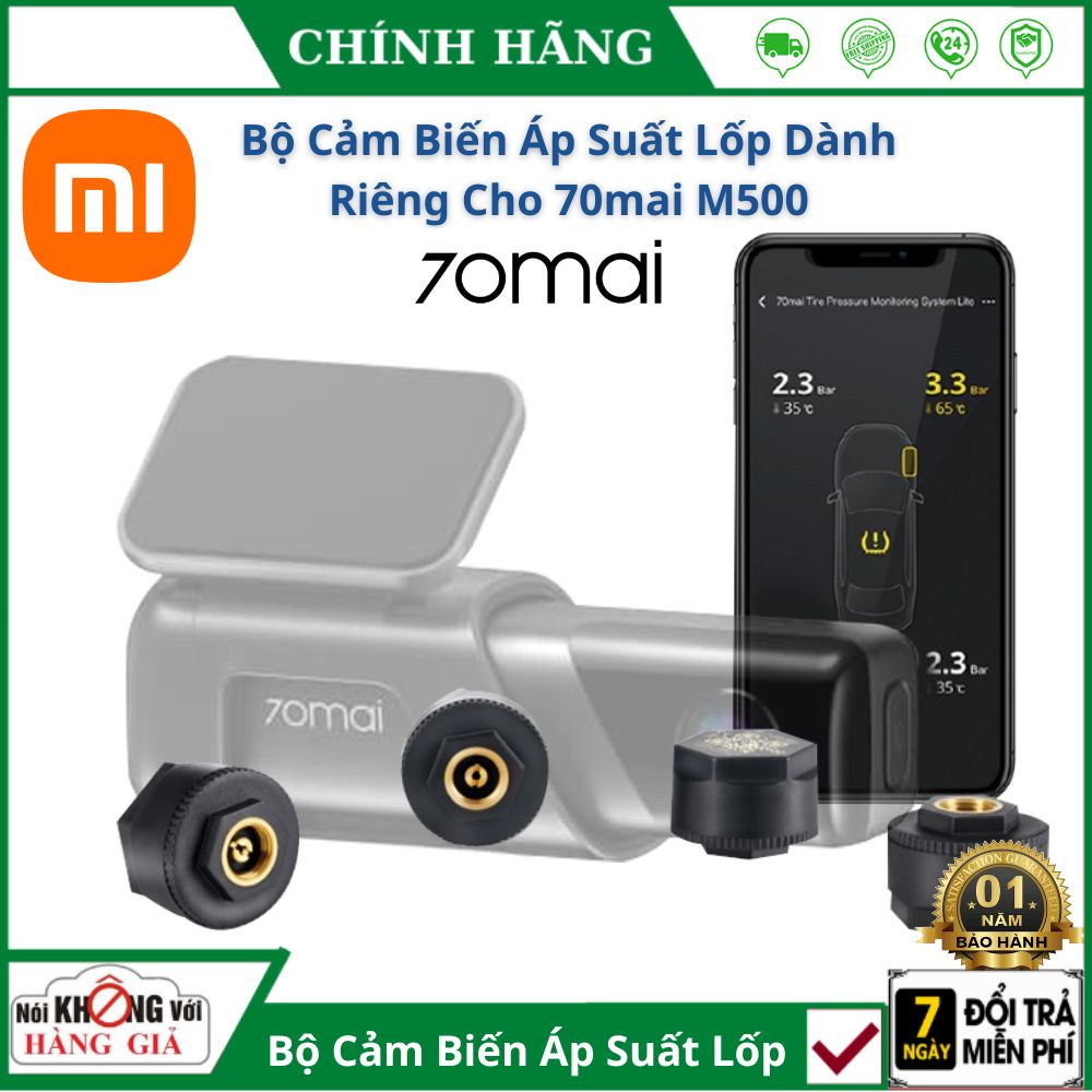 Cảm biến áp suất lốp van ngoài TPMS 70mai T04 Tương thích với camera hành trình 70mai M500 chính xác cao , bảo hành 12Th