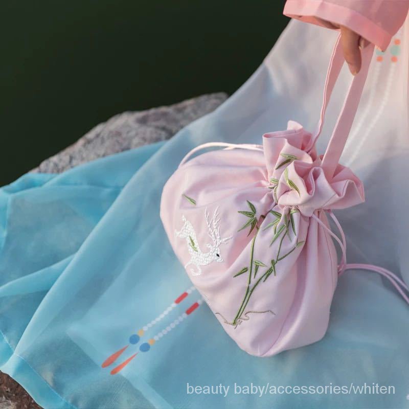 Túi đeo chéo thêu ren thủ công phong cách Trung Hoa cổ điển