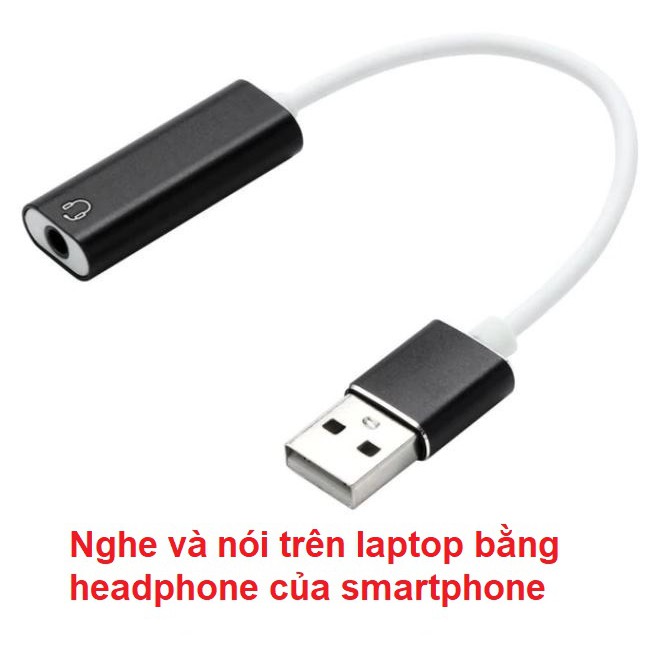 USB sound card âm thanh cho máy tính, laptop hỗ trợ headphone của smartphone
