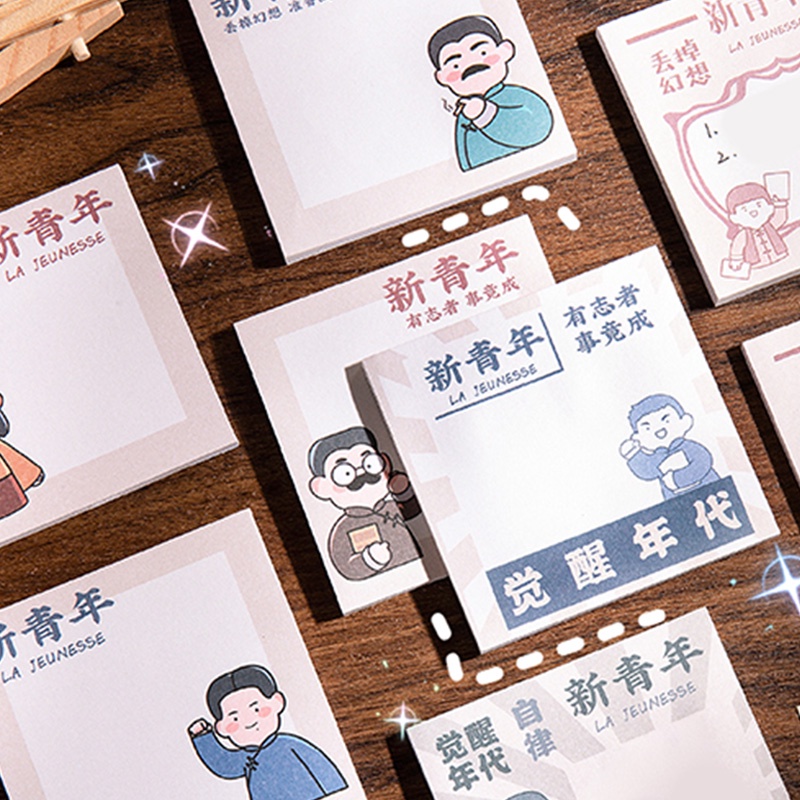 Set 4 Tập Giấy Ghi Chú Kiểu Dáng Dễ Thương Cho Học Sinh