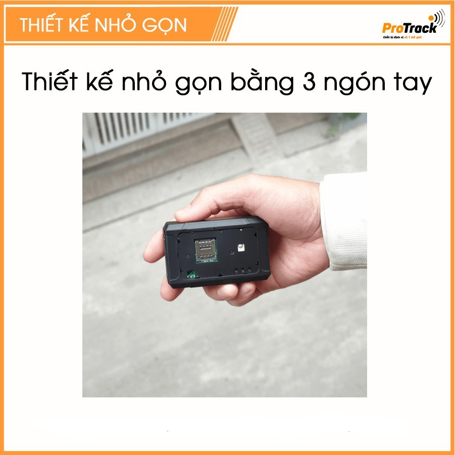 Thiết Bị Định Vị PIN KHỦNG Xe Máy, Ô Tô Không Dây, Giám Sát Âm Thanh VT03D GPS CHÍNH HÃNG Protrack