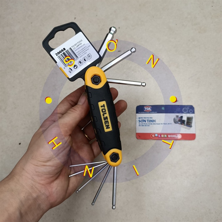 Lục giác bộ đầu bi 8 cây tolsen 20068