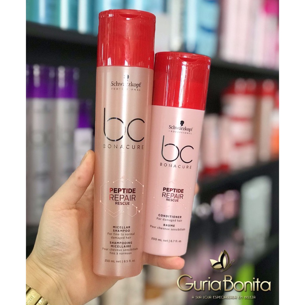 [+Tặng mũ trùm] Bộ dầu xả hấp ủ Schwarzkopf BC Bonacure Peptide Rescure Repair phục hồi tóc hư tổn 2 cấp độ 250/200ml