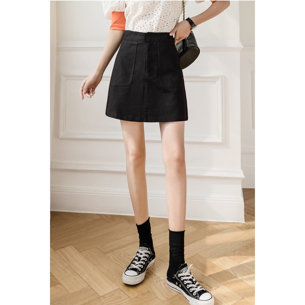 Chân váy nữ, chân váy nữ chất kaki 2 màu trắng đen đủ size S M L SKUCV-06A