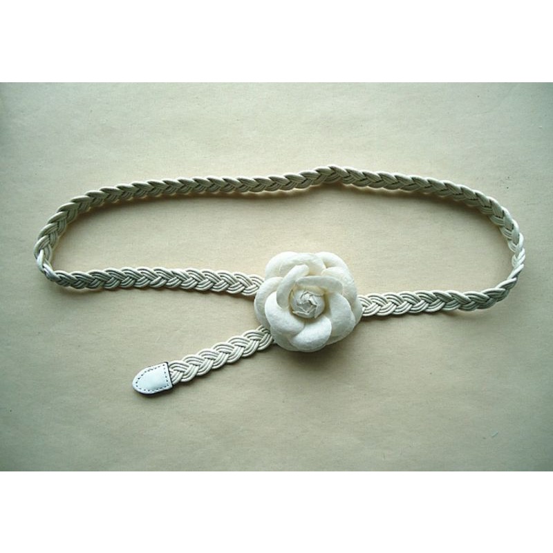 Thắt lưng nữ dây nịt hoa hồng bện rít vintage thời trang nữ Korea Lh0917399527