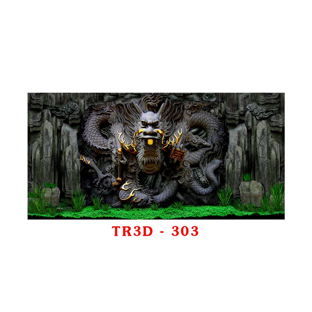 Tranh 3d bể cá mã Tr3d-303 kt ( 60,80,90,100,120,150,160 )