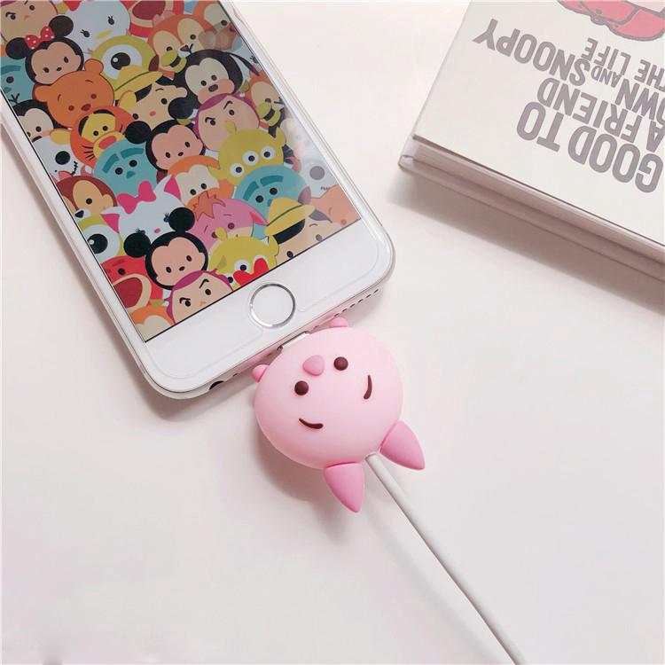 CABLE BITE Cartoon Stich Hellokitty Anti-Break Data Cable Protection Sleeve Superman