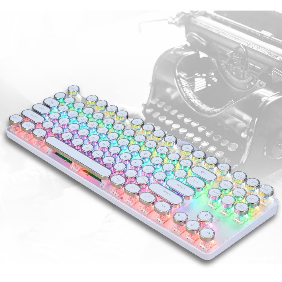 Bàn phím cơ gaming HJK917 blue switch, chống nước, Có led, phong cách cổ điển