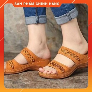 Dép quai ngang thổ cẩm🍒FREESHIP🍒 dép siêu nhẹ
