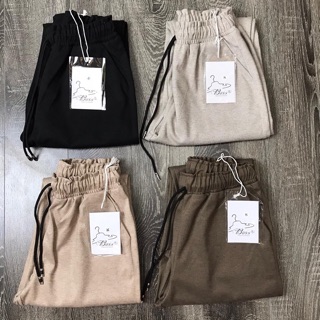 Quần baggy dạ cạp chun co giãn nhẹ (không ưng-hoàn tiền)