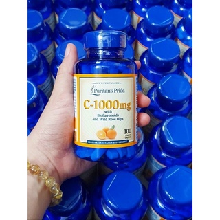 🍊🍋[HSD 10/2024] Viênh uống bổ sung Vitamin C Puritan’s Pride C-1000mg with Bioflavonoids 100 Viên của Mỹ🍋🍊ưs4õ