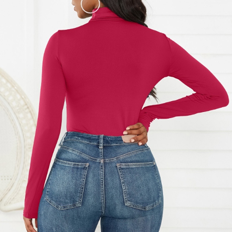 Bộ áo liền quần cổ lọ tay dài dáng ôm thời trang cho nữ | BigBuy360 - bigbuy360.vn