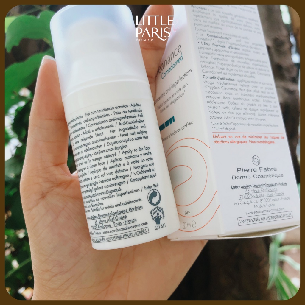 Dưỡng Chuyên Sâu Avene Cleanance Comedomed Cho Da Mụn Trứng Cá và Mụn Đầu Đen 30ml