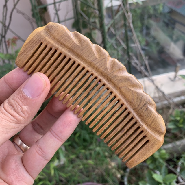 Lược gỗ thơm hình múi bưởi (Size: S - 13cm) chải tóc thư giãn hằng ngày (COH254) HAHANCO