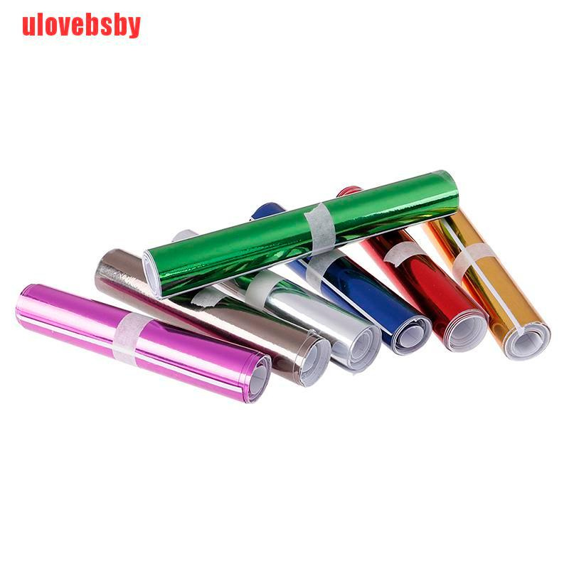 [ulovebsby]Car glossy mirror stretchable chrome vinyl wrap decal film stickers Sheet