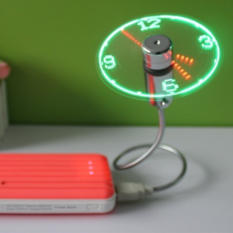 Quạt đèn led 3D đồng hồ chạy thời gian thực