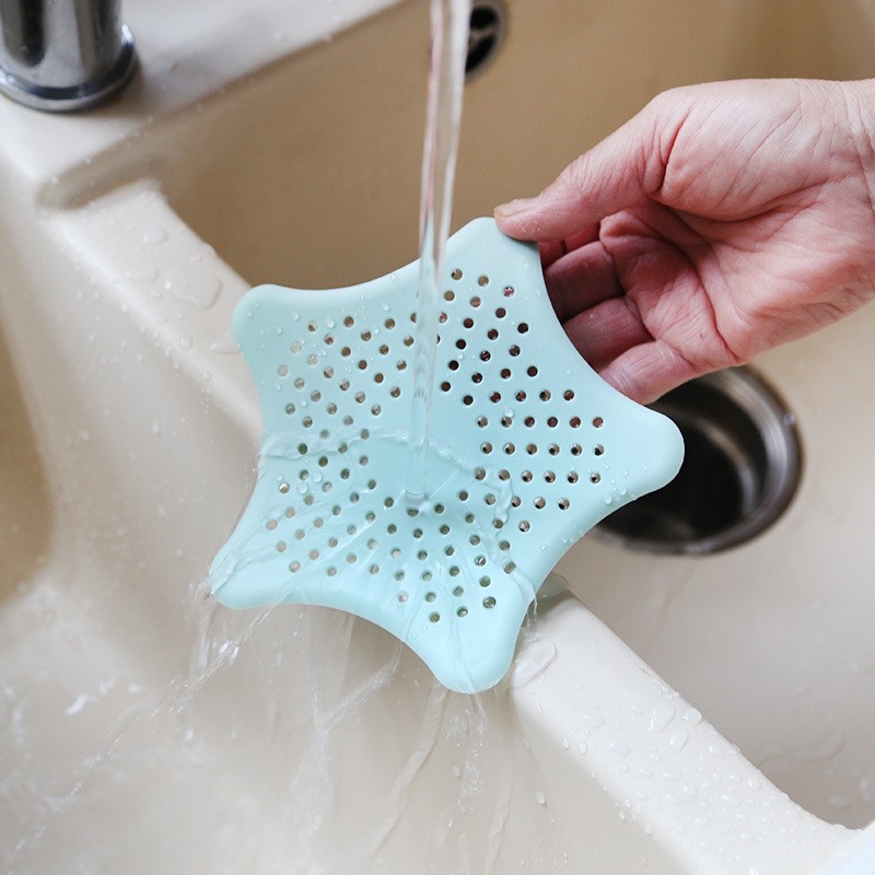 【READY STOCK】Star Sewer Outfall Strainer Bathroom Hair filter Sink Filter Anti-blocking Floor Drain