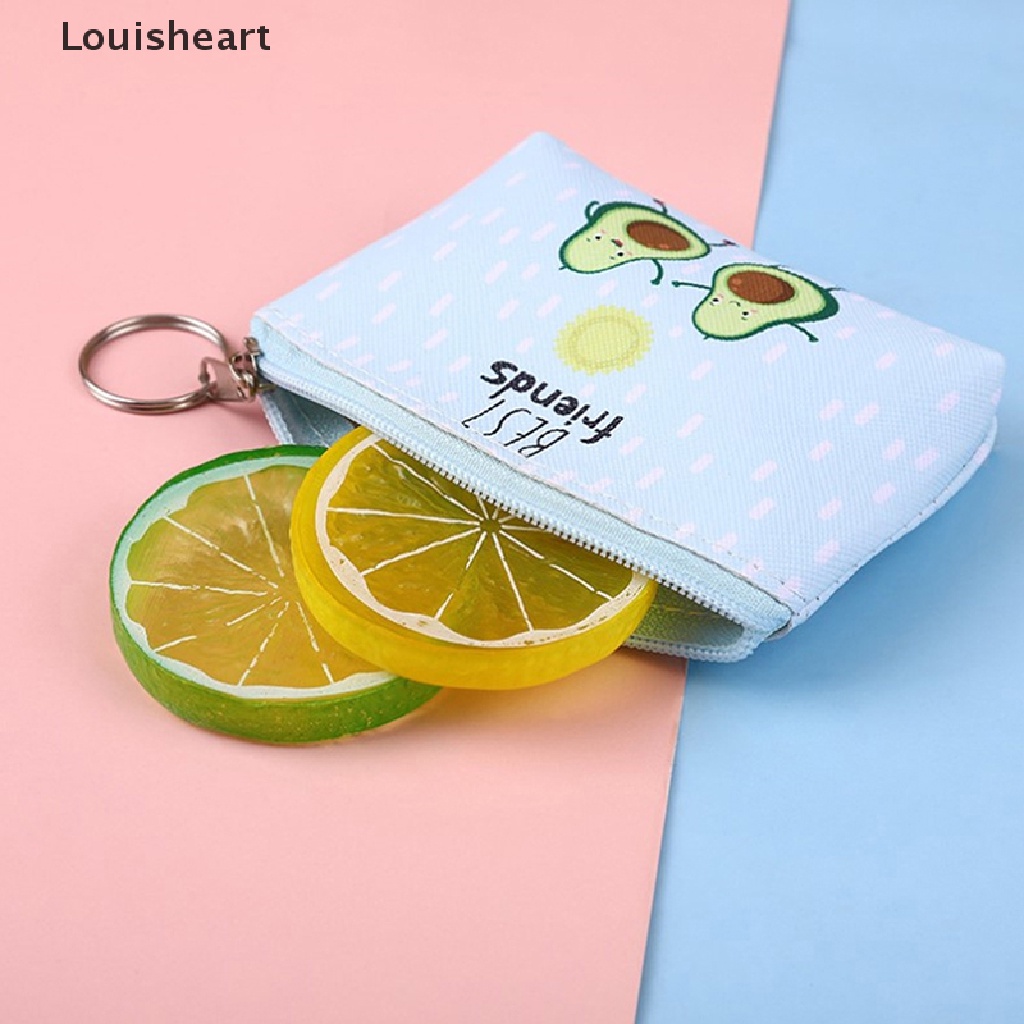 Ví Đựng Tiền Xu Louisheart Hình Trái Bơ Hoạt Hình Đáng Yêu Sáng Tạo