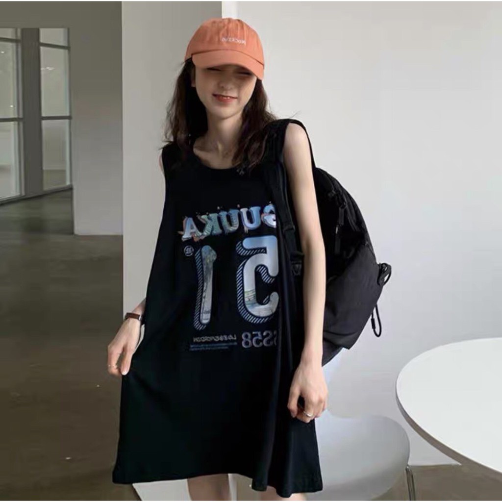 ÁO TANKTOP GUUKA 51 MÀU ĐEN UNISEX Dáng Thể Thao - Áo Ba Lỗ Form Rộng in chữ Hot