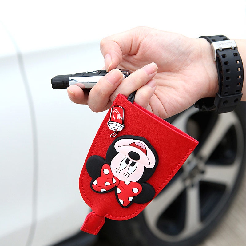 Bao Da Đựng Chìa Khóa Xe Hơi Kiểu Hoạt Hình Phong Cách Hàn Quốc Sáng Tạo
