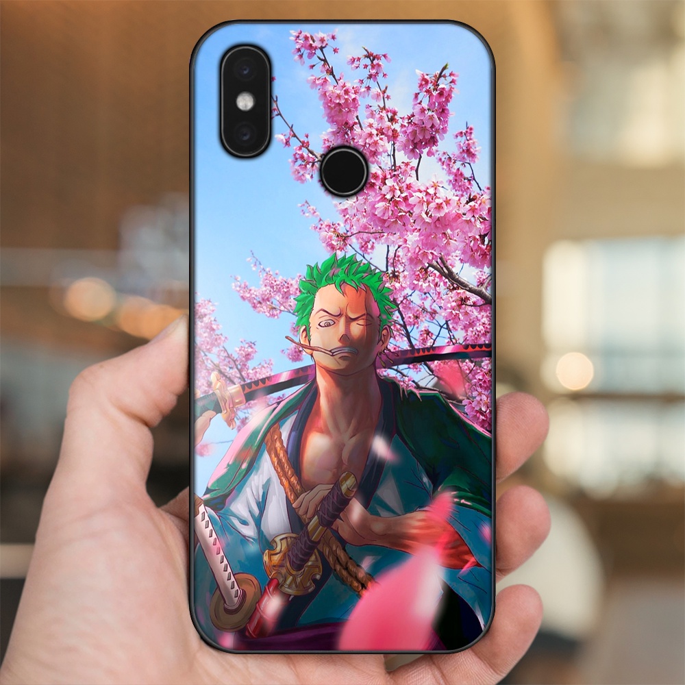 Ốp lưng Xiaomi Mi 8, Mi 8 SE viền đen in hình Zoro One Piece