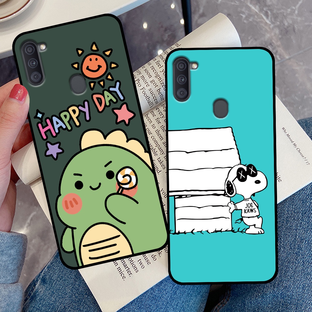 Ốp lưng Samsung A11 in hình quả bơ, hươu, khủng long siêu dễ thương