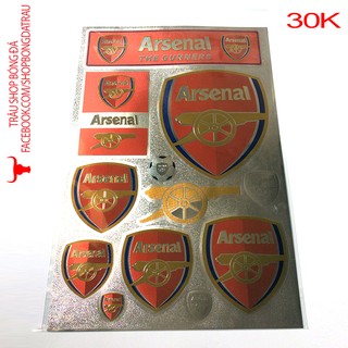 Tấm dán lưu niệm 20*30cm - các câu lạc bộ bóng đá Manchester, Arsenal, Chelsea, Barca, Real, Liverpool - Trâu shop