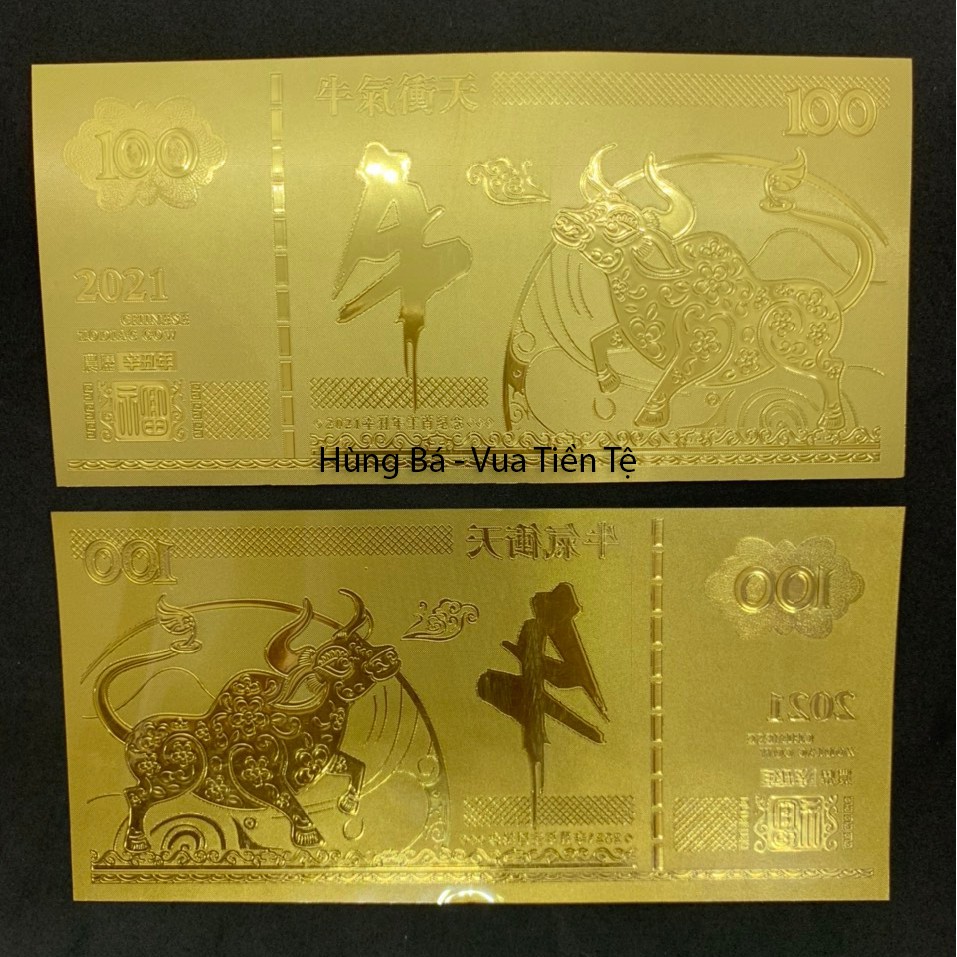 Tiền 100 Macao Hình Con Trâu Vàng Lưu Niệm Plastic 2021 (3 Mẫu)