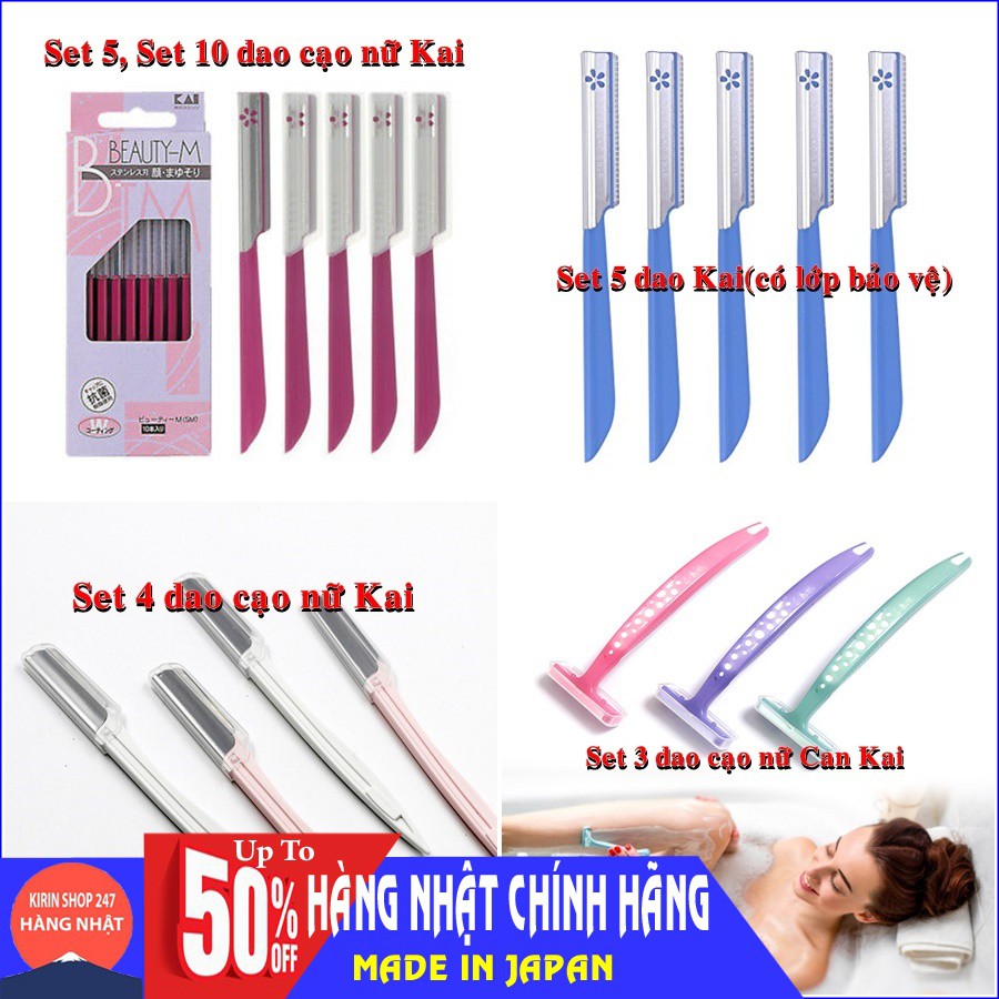 Set dao cạo cho nữ KAI Hàng Nhật Nội Địa