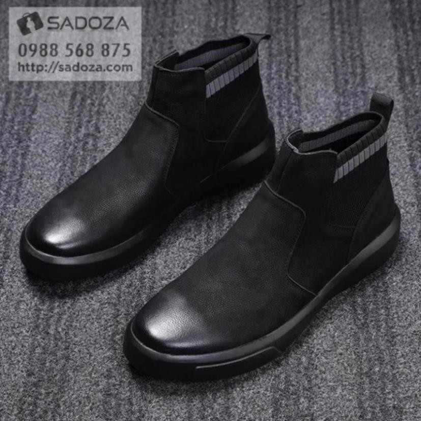 Sale [Sale 3/3] Giày Bốt Nam Da Bò - FREESHIP - Giày Nam Đẹp Chelsea Boot Siêu Cao Cấp Lịch Lãm GNK101 Sale 11 -op1 " .