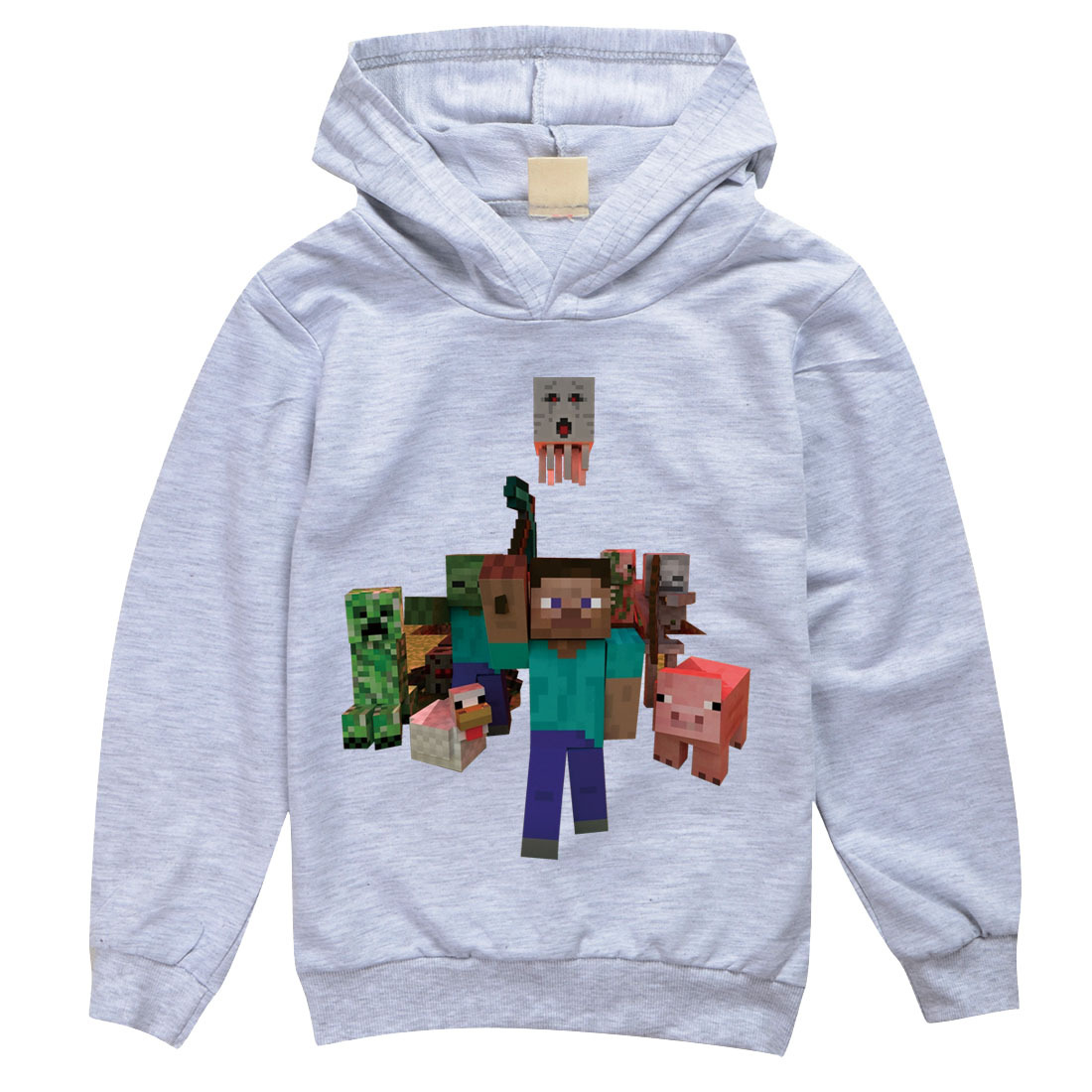 Áo Hoodie In Họa Tiết Game Minecraft Thời Trang Xuân Thu 2021 Cho Bé