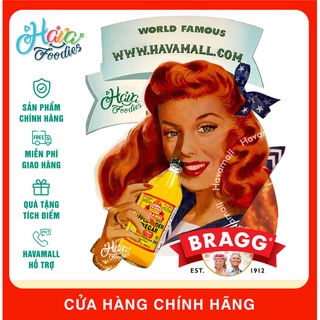 Giấm táo hữu cơ bragg - organic apple cider vinegar