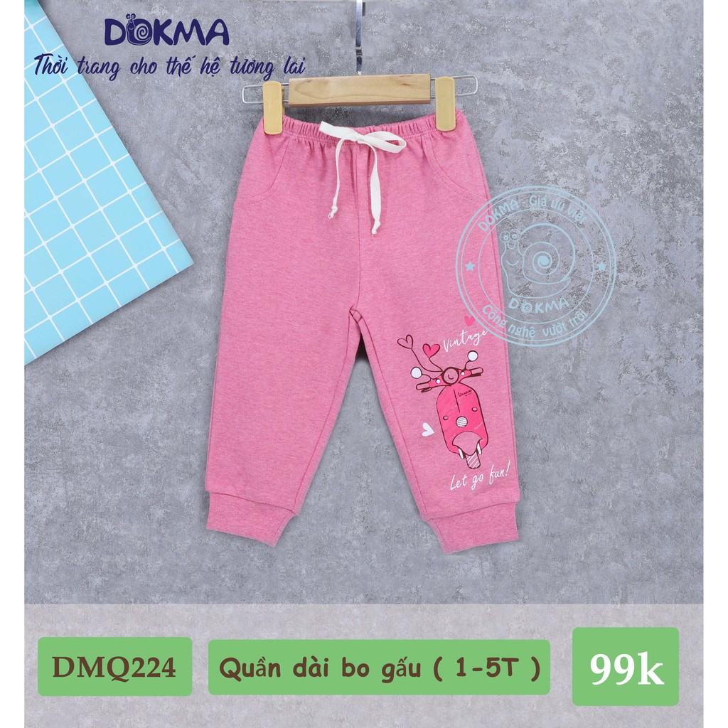 Dokma - Quần dài bo gấu BT+BG 1-5y DMQ224