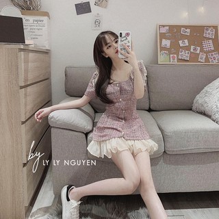 Váy dạ viền bèo hot ( ảnh thật , video )