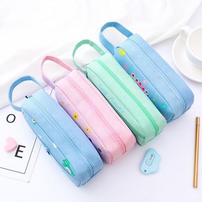 Hộp bút thỏ sư tử cáo gấu nhiều ngăn có dây xách Hb243 khủng long chuột hamster bóp viết cute dễ thương