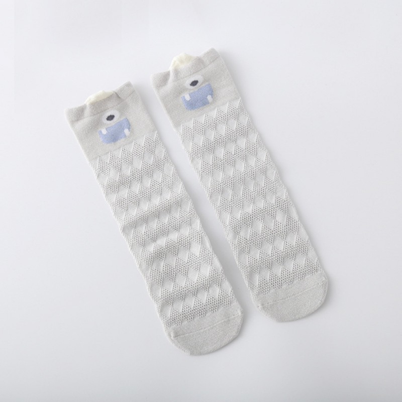 Tất cotton dài màu trơn dễ thương cho bé gái